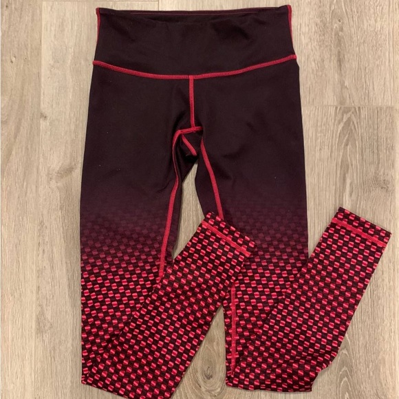 Lululemon Wunder Under Limit Edition Deep Dive Ombre Print Leggings Pink size 4 - Picture 3 of 9